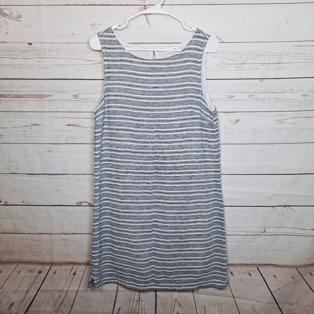 Beachlunchlounge Alina Linen Blend Shift Dress Lg‎